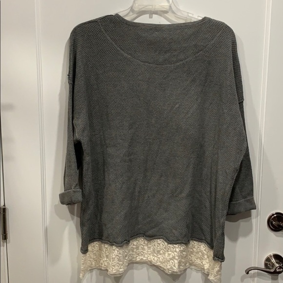 Knit Top with Lace Trim - Picture 2 of 5